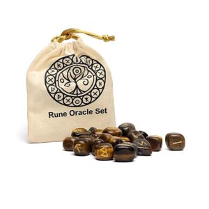 Runorakelset i tigeröga i bomullspåse